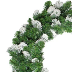 24" Snowy Colorado Pine Flocked Artificial Christmas Wreath - Unlit -Best Christmas Decoration Store allstate20ywc192 gr sn 86772.1644973049