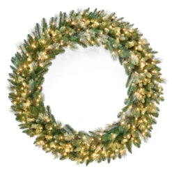 60" Carolina Pine Wreath With Clear Lights