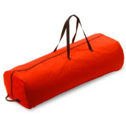 Christmas Central 54" Red And Black Tear Resistant Christmas Tree Storage Bag With Wheels