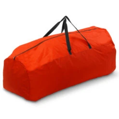 55" Red And Black Tear Resistant Christmas Tree Storage Bag With Wheels