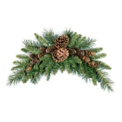 Christmas Central 36" Traditional Pine Cone Artificial Christmas Swag, Unlit
