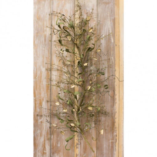 24" Green And White Dried Cotton Pod Garland