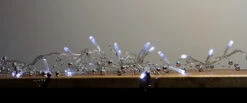 6.5' LED Lighted Artificial Christmas Garland With Silver Beads
