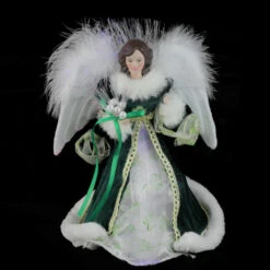 Kurt Adler 12" Fiber Optic Luck Of The Irish Angel In Shamrock Dress Christmas Tree Topper -Best Christmas Decoration Store ksa ul1075 3 29957.1588406577