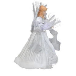 Kurt Adler 12" Silver And White LED Lighted Fiber Optic Angel Christmas Tree Topper -Best Christmas Decoration Store ksa ul1084 3 52317.1588415245