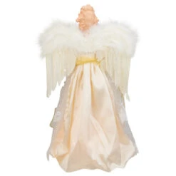 Kurt Adler 16.5" Lighted Cream And Gold Angel Christmas Tree Topper - Clear Lights -Best Christmas Decoration Store ksa ul2163 2 51359.1588415722