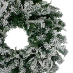 Northlight Pre-Lit Flocked Winfield Fir Artificial Christmas Wreath - 48-Inch, Warm White LED Lights -Best Christmas Decoration Store northlight hb27068 1 12924.1588358971