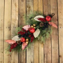 Northlight 30" Autumn Harvest Mixed Berry And Pine Needle Artificial Teardrop Swag - Unlit -Best Christmas Decoration Store northlight kji20x6s8tceb4 05451.1587642906