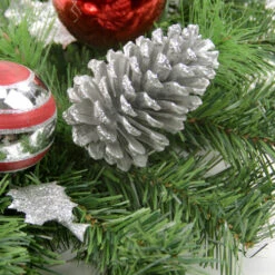 Northlight 26" Red Pine Cone And Ornaments Artificial Christmas Swag - Unlit -Best Christmas Decoration Store northlight s84853 3 37145.1599786791