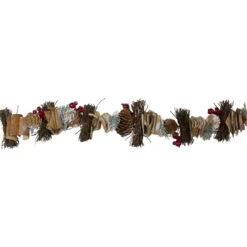 Northlight 5' X 4" Frosted Pine Cone, Natural Twig And Birch Wood Artificial Christmas Garland - Unlit - 31742074 -Best Christmas Decoration Store northlight sh36192 2 50139.1588411290