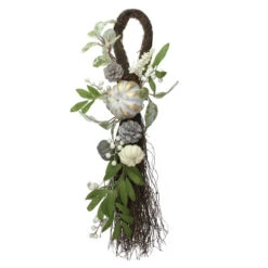 Northlight 26" Pumpkin, Berries And Leaves Twig Fall Harvest Artificial Thanksgiving Swag