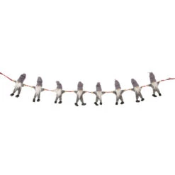 Northlight 30" Gray And White Knit Gnome Novelty Christmas Garland